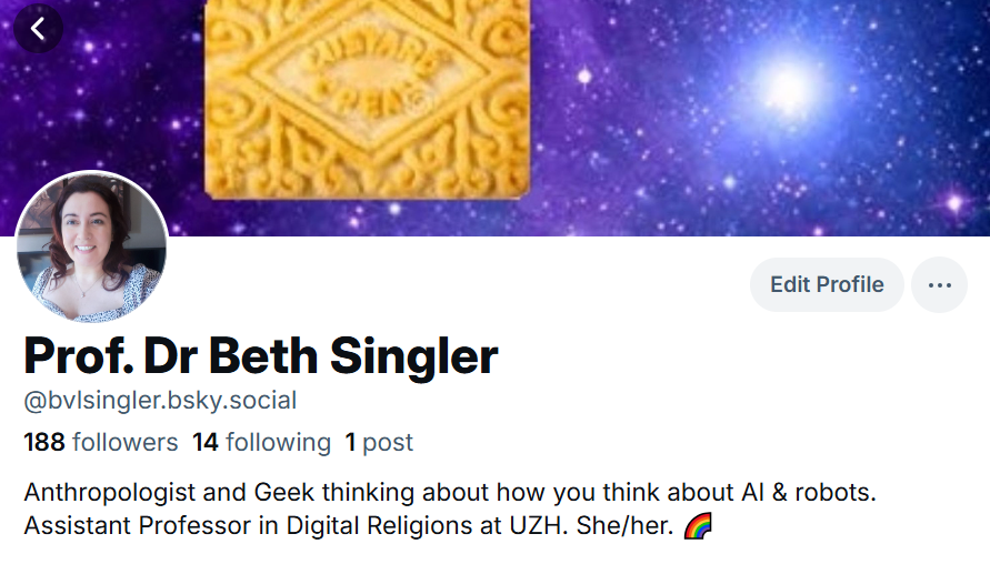 Prof. Dr Beth Singler. tweet media