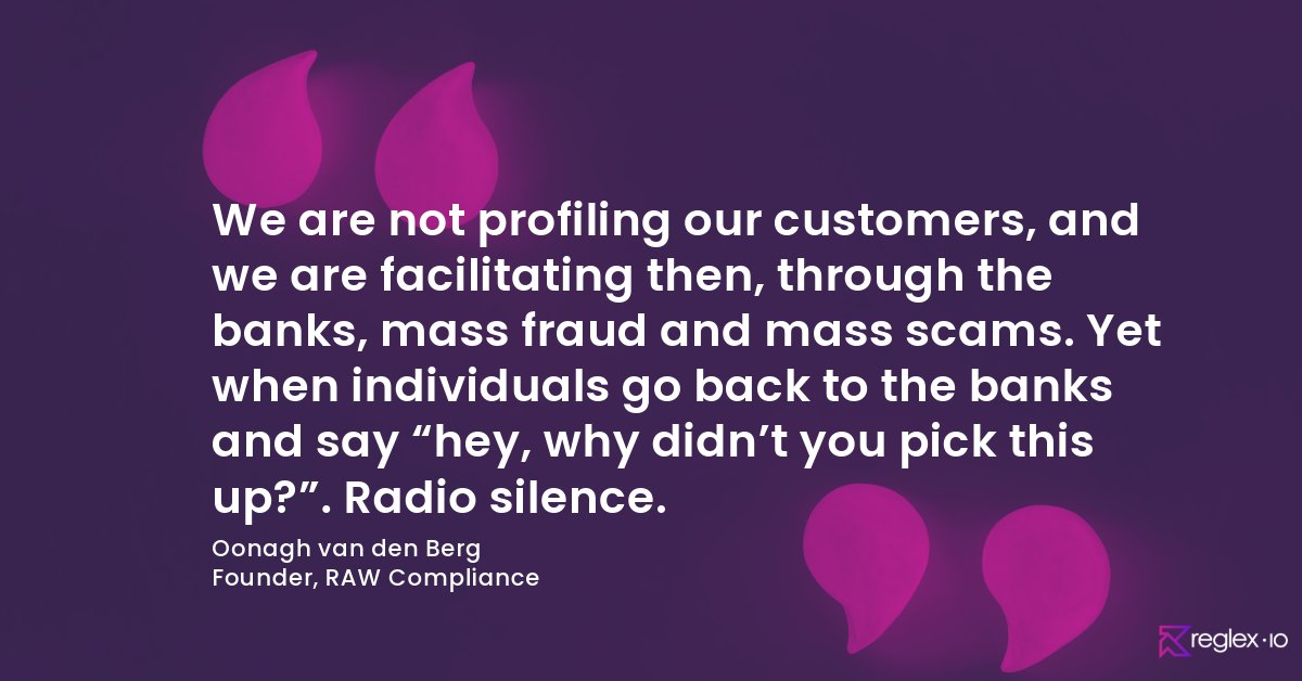 Reglex3's tweet photo. Oonagh van den Berg highlights the problems with transaction monitoring systems, which are only between 2-8% accurate https://t.co/jb0ijP8pcE https://t.co/M0ryfCrpPQ