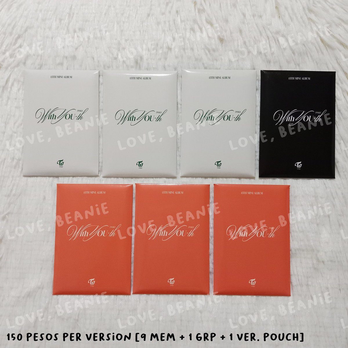 WTS | LFB

Twice 'With You-th' POB Photocards
= See photo for prices

🔸Price + PF + LSF
🔸DM to Claim
🔸NOT for Sensitive Buyers
🔸DOP: PAYO, 3 Days, or 1 Week w/ NRDP

aboutlovebeanie.carrd.co
🏷️ nayeon jeongyeon momo sana jihyo mina dahyun chaeyoung tzuyu pc merch