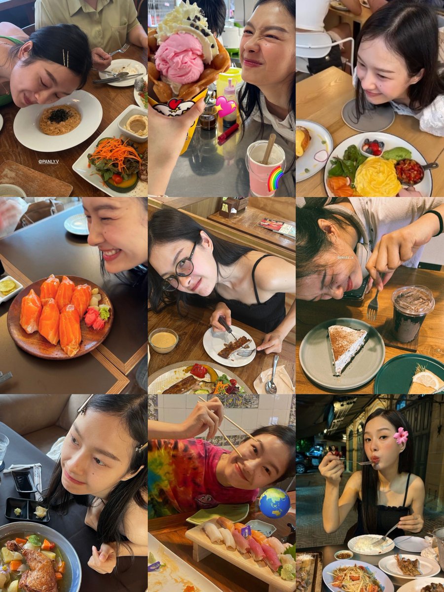 getmewheein's tweet image. miw and her signature pose with food 🍽️

#MilkPansa #mimiv