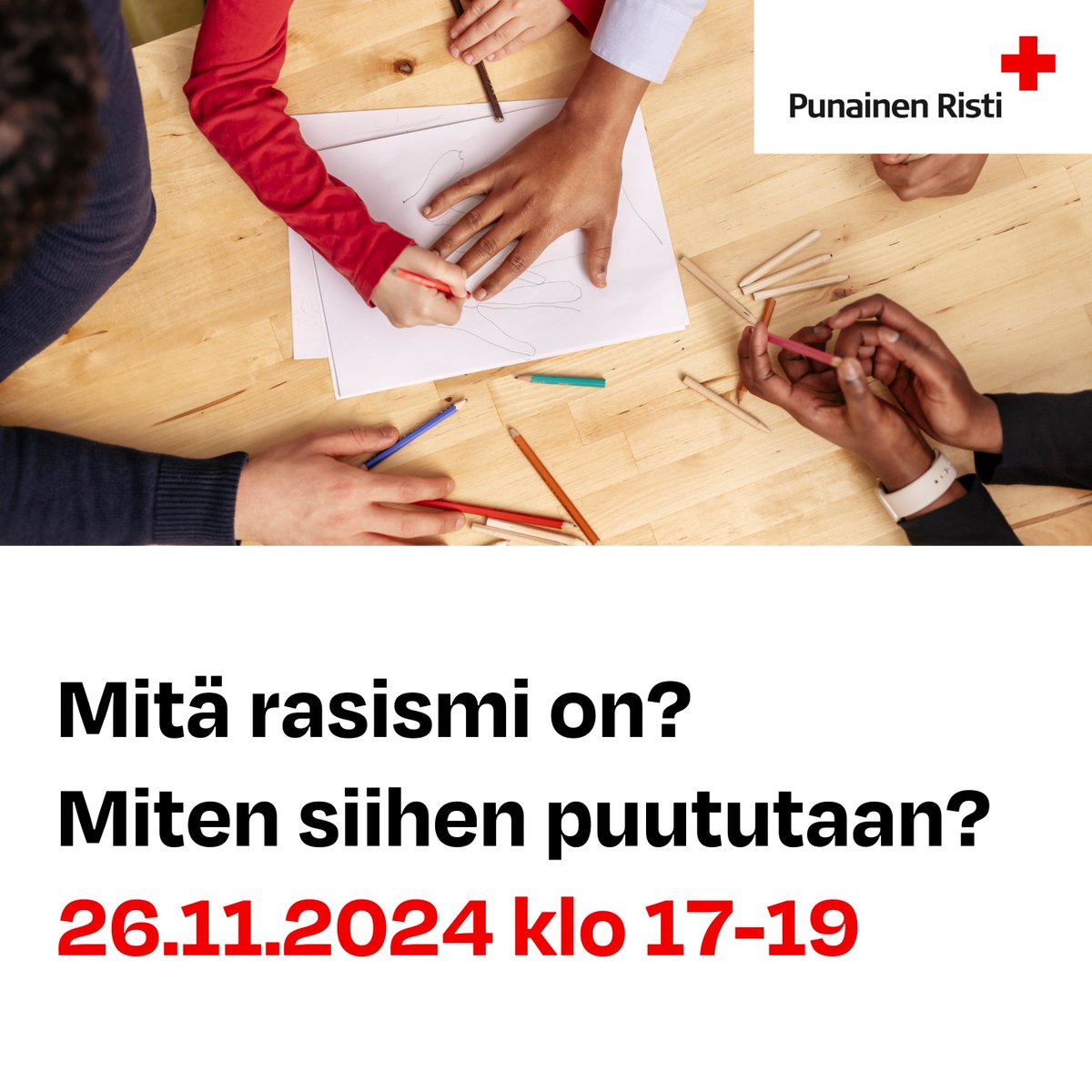 sprhup's tweet photo. Haluatko ymmärtää paremmin, mitä #rasismi on? Kaipaatko konkreettisia keinoja rasismiin puuttumiseen? Avoin #luento verkossa kaikille aiheesta kiinnostuneille 26.11. klo 17-19. Tule mukaan, ilmoittaudu etukäteen: https://t.co/kAF6ifHiyM
#rasisminvastainen #PunainenRisti https://t.co/vzMPL1tovf