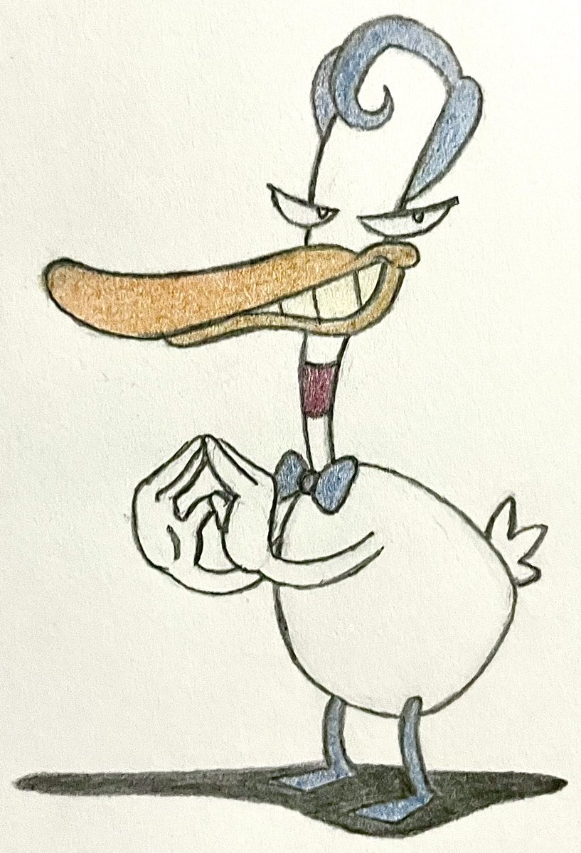 JJSponge120's tweet photo. Happy 25th year anniversary to Courage the Cowardly the Dog! ๐ฅณ To shake things up a bit, I drew one of the seriesโs villains, Le Quack! #CouragetheCowardlyDog #CartoonNetwork #LeQuack #Duck #Villain #Birthday #Anniversary #Gift https://t.co/cKqWUCA1dI