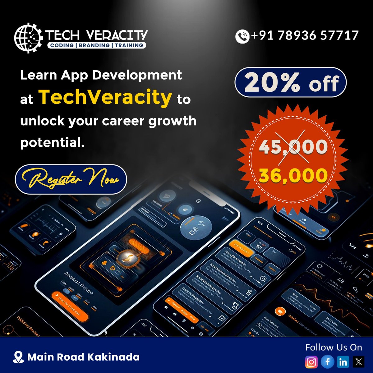 tech_veracity's tweet image. Learn app development at TechVeracity to unlock your career growth!
.
Register today and upgrade your Skill.
📞Call us: 78936 57717
.
#appdevelopment #careerboost #techveracity #coding #learntech #growthmindset #careergoals #appdevelopment #uiux #arvr #fullstack #kakinada