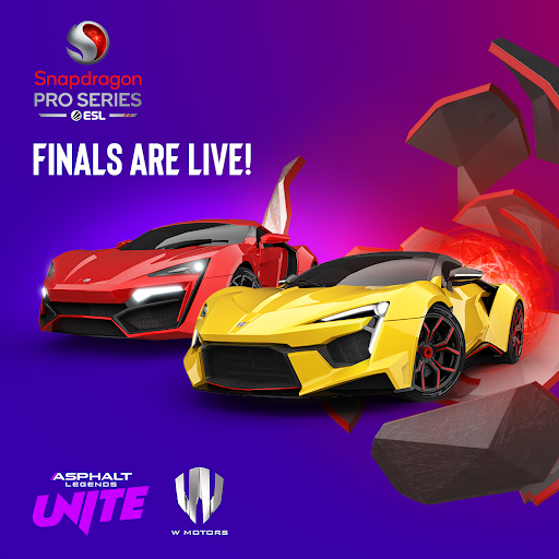 asphalt's tweet photo. The Snapdragon W Motors Asia-Pacific finals are about to start!

Don’t miss the action and join us to see who will be the next Snapdragon Mobile Open champion! 
Watch it live: https://t.co/3oE15Y0vuw

Watch our for the Middle East/Europe finals later today!

#Asphaltlegendsunite #asphaltesports #WMotors #LykanHypersport #FenyrSupersport