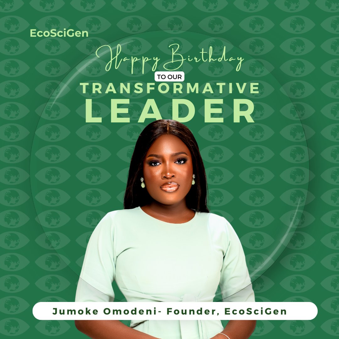 ecoscigen's tweet photo. We are celebrating the birthday of EcOSciGen's founder, a truly transformational leader who has reshaped what it means to lead with purpose and vision. @jumokeomodeni
#foundersday #founders #ecoscigen #birthday #jumokeomodeni https://t.co/qsTd83VVRX