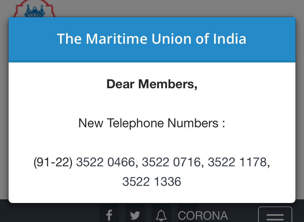 mui_mum's tweet photo. 📞 New Contact Numbers for MUI 📞  

The Maritime Union of India is now even more accessible! Reach out to us easily for support, information, or inquiries using our updated phone numbers. 
#MaritimeUnionOfIndia #MUI #StayConnected #MaritimeCommunity #SeafarersSupport https://t.co/2j6wqCY5kj