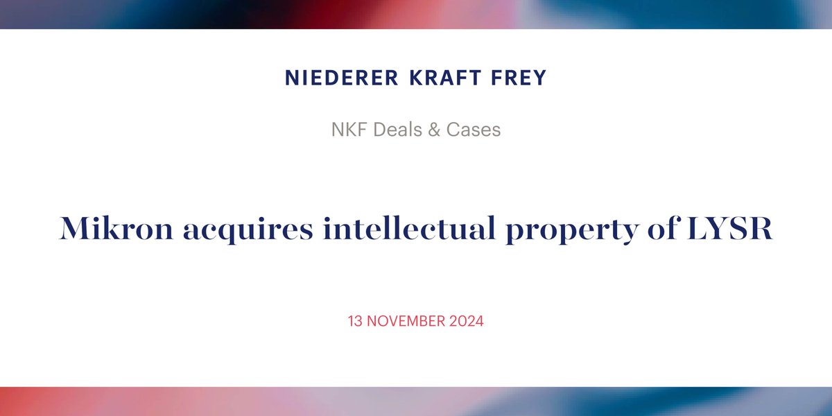 Niederer Kraft Frey tweet media