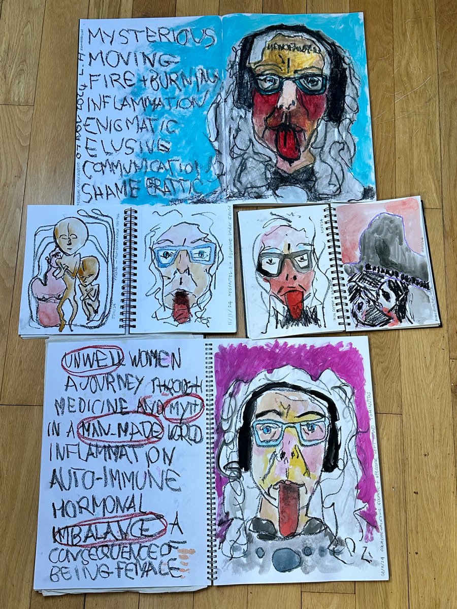 JulieGibbons's tweet photo. Been going through some stuff #artjournal #selfportrait #menopause #WomensHealth https://t.co/OsgvuXaEYc