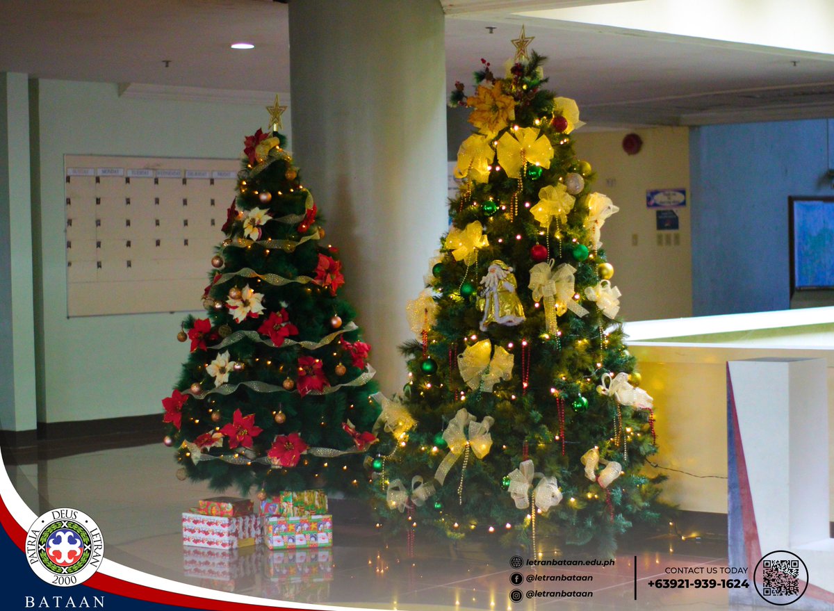 LetranBataan's tweet photo. A heartfelt thank you to our wonderful parents for bringing the holiday spirit to life in our main lobby! Your beautiful Christmas decorations have truly brightened up our home and filled it with warmth and joy this season. https://t.co/j2VAqaGHKT