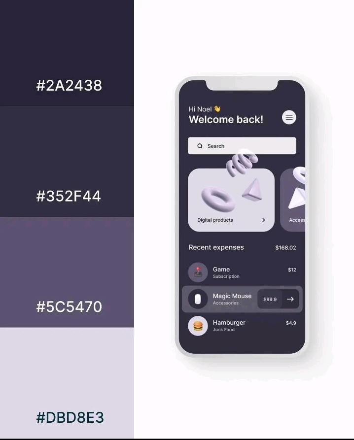 Swetha_Srii's tweet image. How is the Mobile App Design??
With colour codes