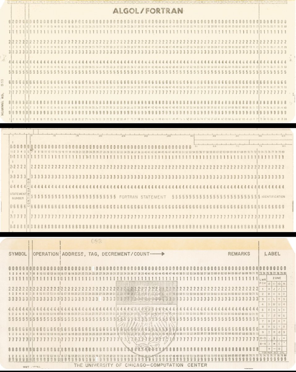 TheDevCards's tweet photo. DID YOU KNOW: TheDevCards back design was inspired by 1980s Punch cards. Punch cards are card stock that store digital data using punched holes . 

Punch cards began in the 19th century controlling looms and, by the 20th, powered huge computers used by governments, research labs, and even NASA! In the 1960s and 70s, they were the backbone of data, helping calculate everything from census stats to rocket trajectories. 

TheDevCards  draws it's style from evenly spaced digits with a back-to-the future dark IDE theme 
#PlayingCards #Tech #Software #PunchCards

Credits: IBM, Hummel Stuggart, UOfMichigan