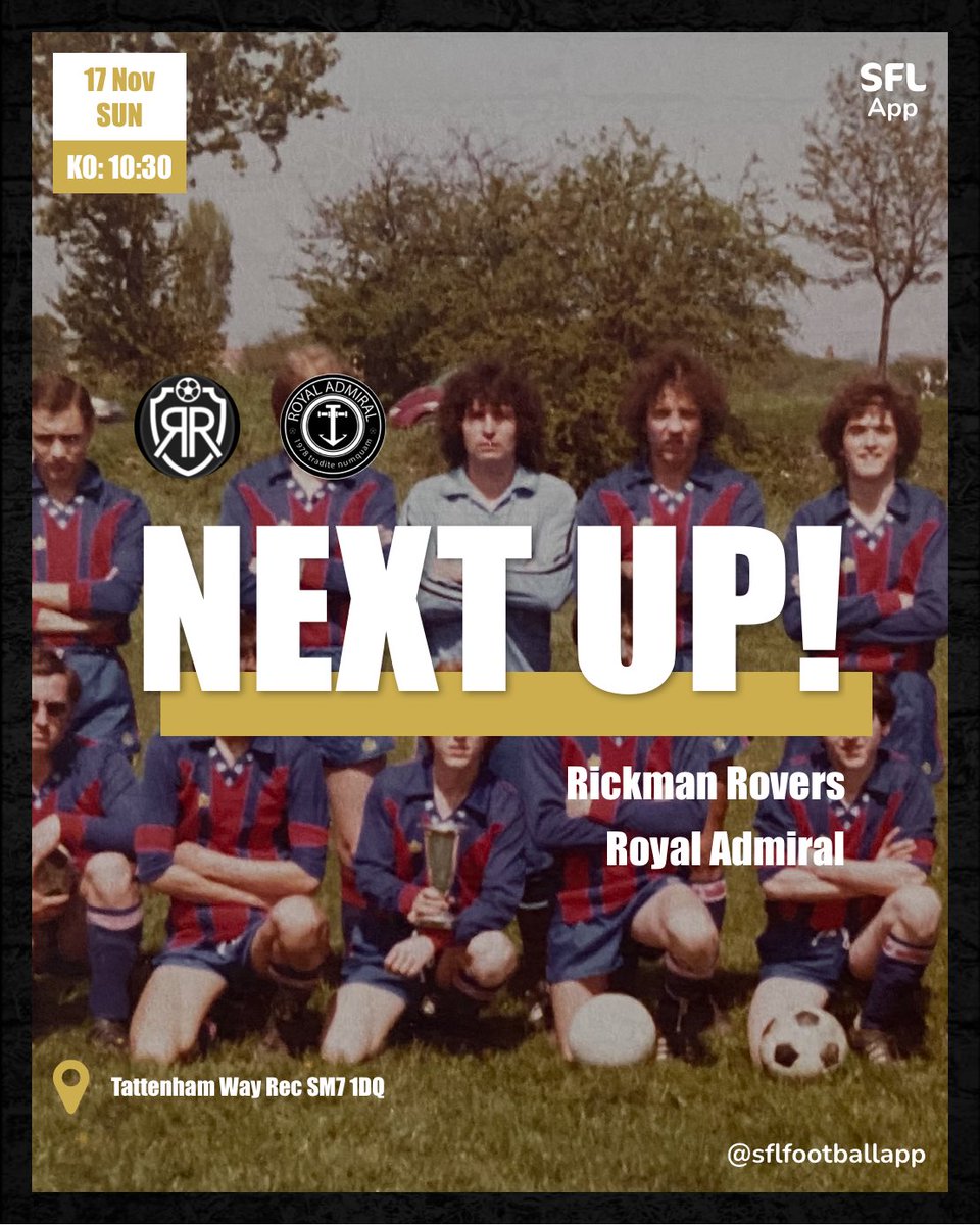 This Sunday. Senior Challenge Cup Round 3. Up against a very good <a href="/RickmanRovers_/">RickmanRoversFC</a> ⚽️