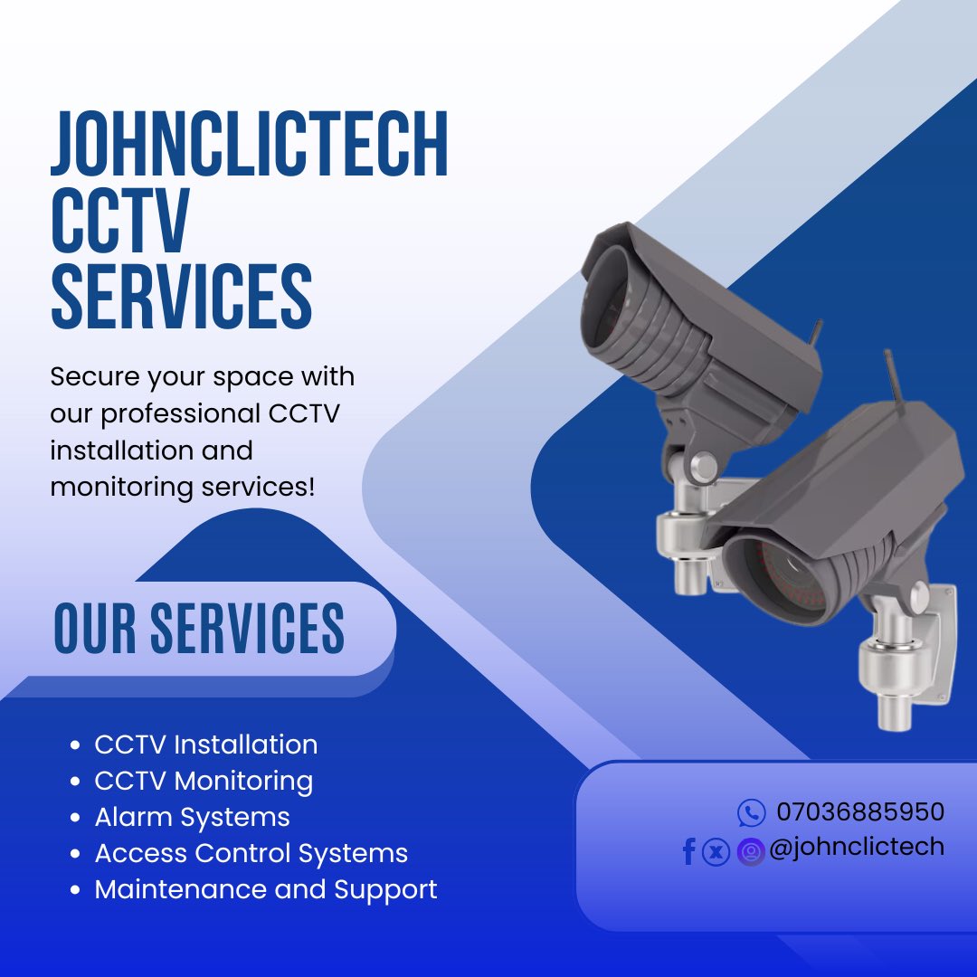Secure your space with Johnclictech CCTV SERVICES