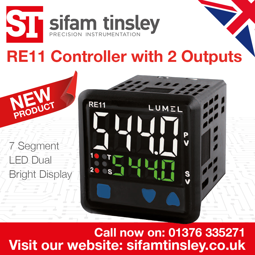 sifamtinsleyuk's tweet photo. RE11 Controller with 2 outputs from Sifam Tinsley. 
Universal and functional the RE11 temperature controller with LED bright dual display and user friendly configuration. 
Call us now 01376 335271 https://t.co/NJo57kJ9KX
#sifamtinsleyuk #sifamtinsley #RE11 #TemperatureControllers https://t.co/ft1z1ZZ79O