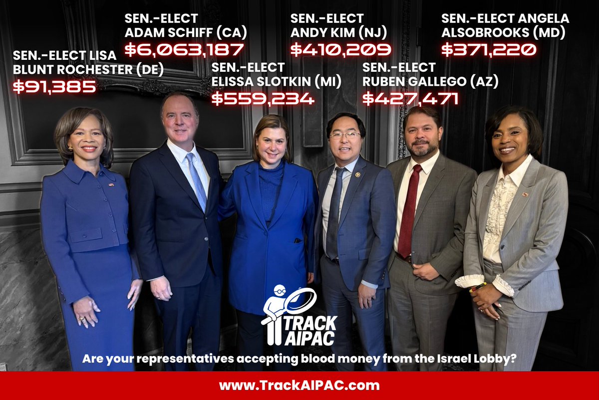 TrackAIPAC's tweet photo. Ready to serve Israel! 💸💸💸💸💸💸 https://t.co/C6as4TL0By