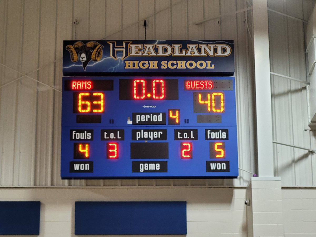 The Rams used a swarming defense &amp; a barrage of offense to open the season w/ a win vs New Brockton. The Rams hit 11 3s w/ <a href="/peteReaves11/">pete Reaves</a> leading the way w/ 18 points. <a href="/_J0RDAN3/">jordan Kinsey</a> added 15 &amp; <a href="/limaree2u/">Amaree Smith</a> pitched in 11.
#WeAreRams
🏀🐏😎💯
<a href="/AHSAAUpdates/">AHSAA</a>