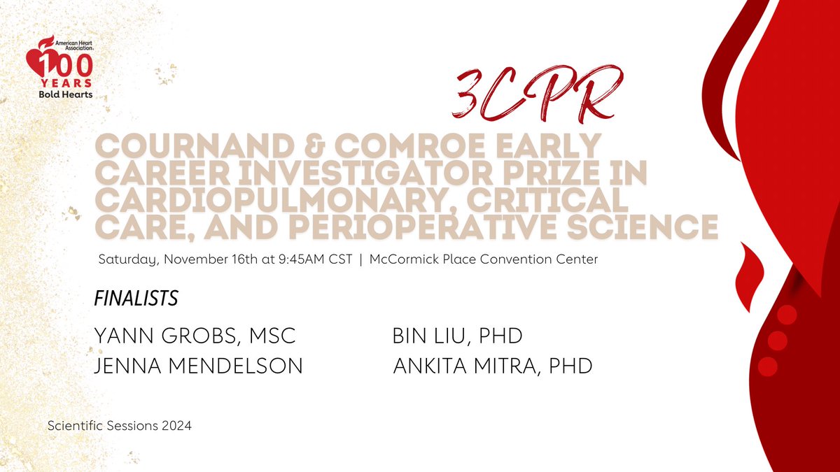Roxana Rashid (@rashidroxana) on Twitter photo Four days left until our four powerhouse finalists bring their A-game to the 3CPR C&C Competition, one of the first concurrent sessions to kick off #AHA24
We can’t wait to cheer these finalists on…it’s sure to be anyone’s game 🤩
<a href="/sarahmperman/">Sarah Perman MD MSCE</a> <a href="/Jenna_Mendelson/">Jenna Mendelson</a> <a href="/joeydai/">Zhiyu Dai | 戴智育, PhD, FAHA,ATSF</a> Four days left until our four powerhouse finalists bring their A-game to the 3CPR C&C Competition, one of the first concurrent sessions to kick off #AHA24
We can’t wait to cheer these finalists on…it’s sure to be anyone’s game 🤩
<a href="/sarahmperman/">Sarah Perman MD MSCE</a> <a href="/Jenna_Mendelson/">Jenna Mendelson</a> <a href="/joeydai/">Zhiyu Dai | 戴智育, PhD, FAHA,ATSF</a>