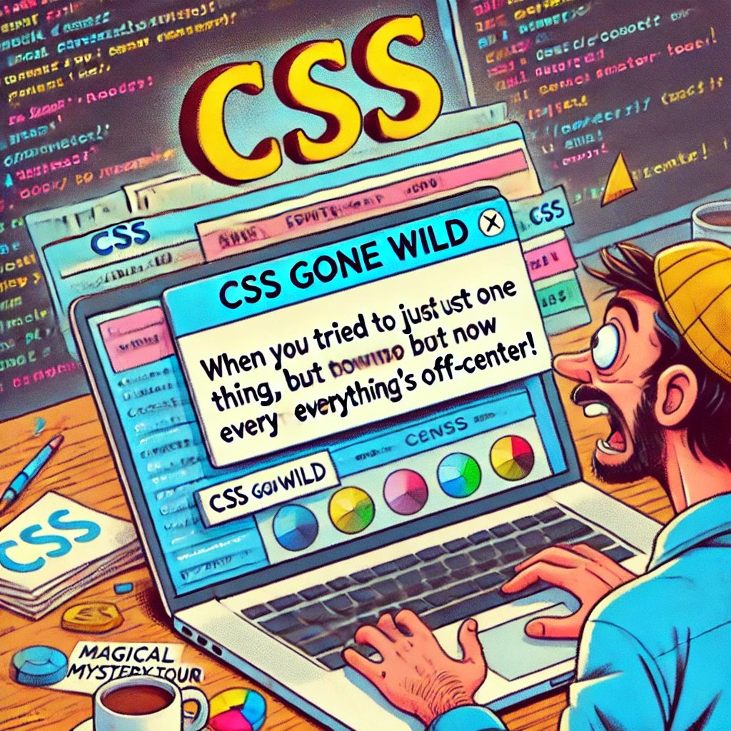 DebarunN62239's tweet image. Where centering goes on a magical mystery tour! 🚀 You try to center one thing, and suddenly your entire page is doing the Macarena. #CSSProblems #WebDev #codinglife