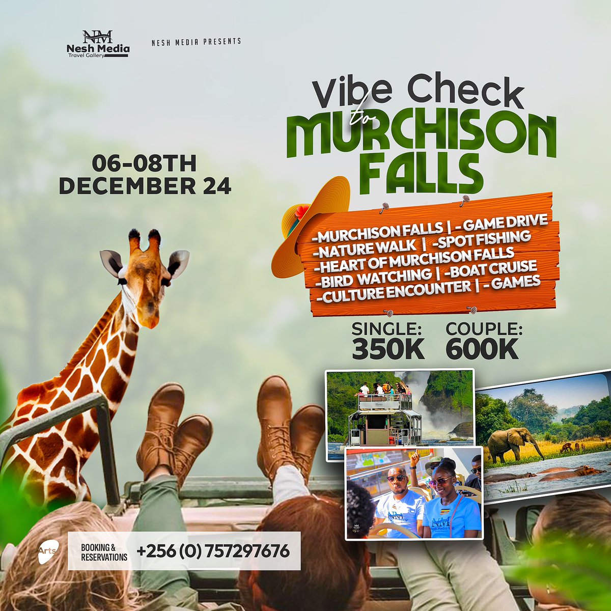 Neshmediaug's tweet photo. Murchison Falls with the game drive and Boat cruise 🚢 The World's Most Powerful Waterfall.

Let’s visit Murchison falls together
6th to 8th Dec you’re invited  
#letsExploretogether https://t.co/6XeOKDc3el