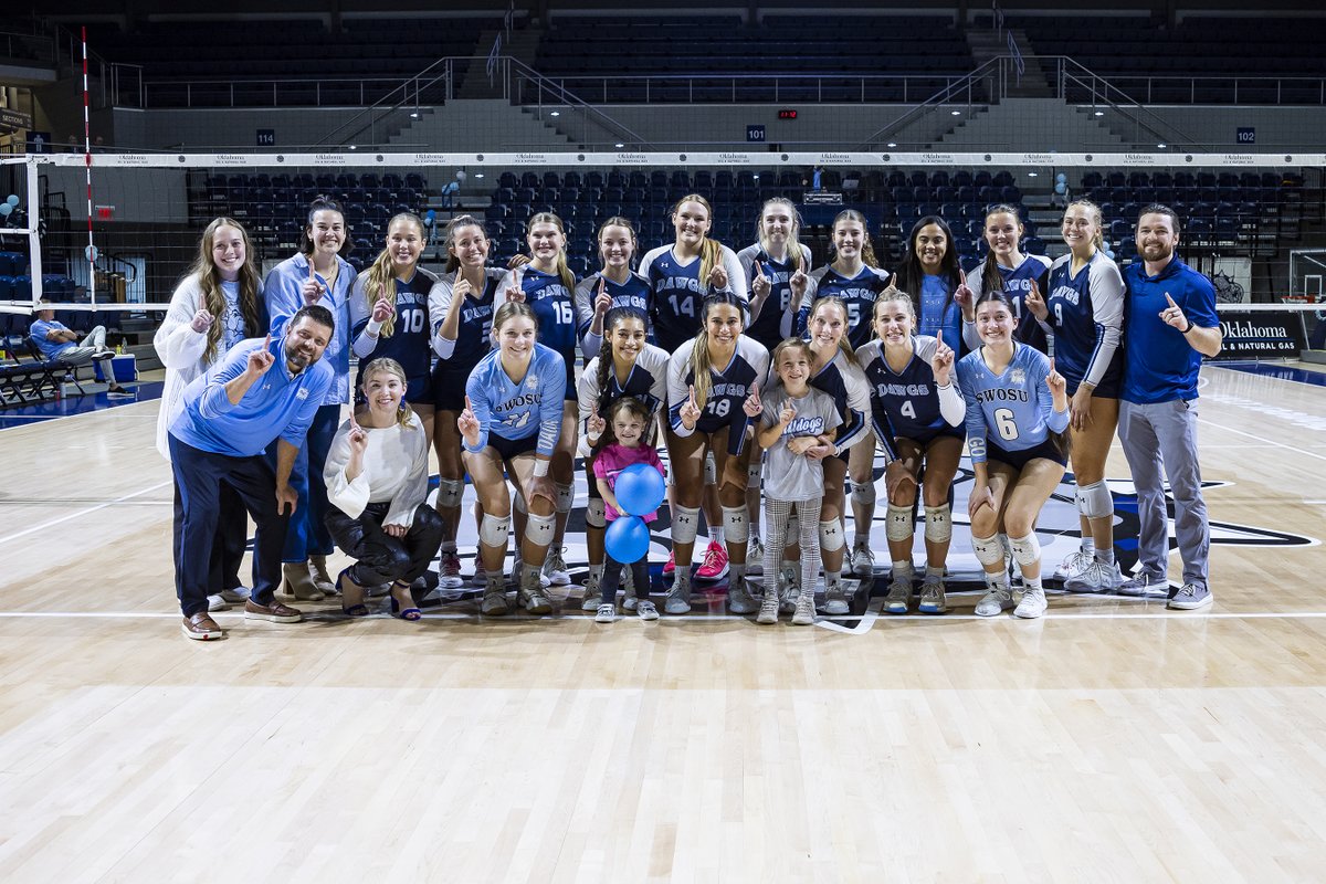 SWOSUAthletics's tweet photo. Heckuva Senior Night. Dawgs beat Northwestern 3-1 to claim the first regular season conference title in program history. https://t.co/3LEuRdIzYG