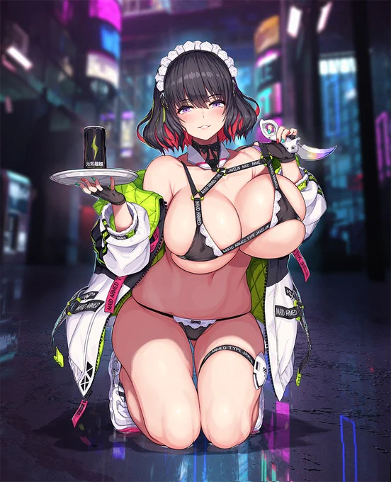 本日、宮沢模型展示会にて「冥途武装:Javelin Street ver.」の原型公開されました。1/4の大サイズに前から見ても後ろから見てもはち切れそうなすごいボリュームになっています!※こちらは監修時の写真 