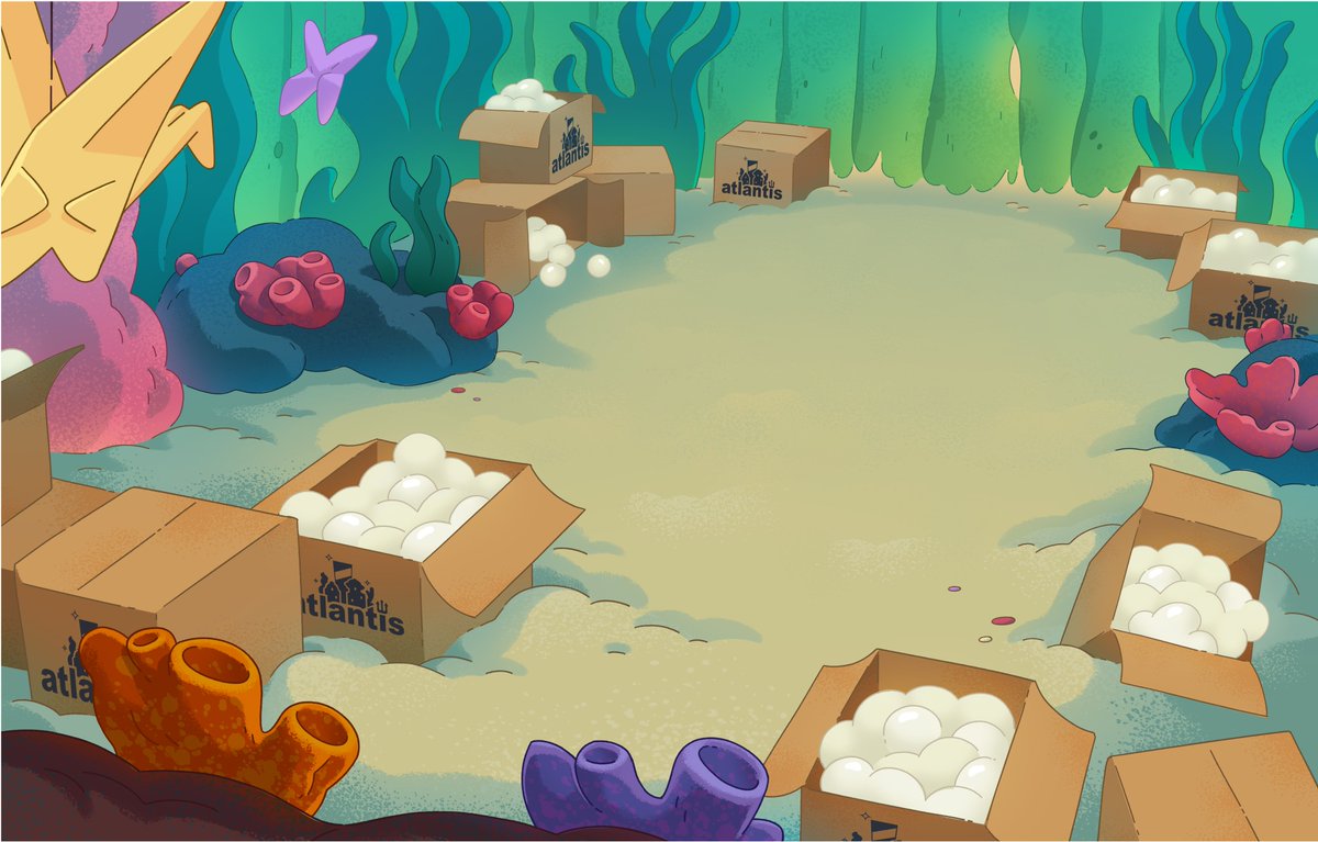 vorolfo's tweet photo. The Atlantis Bound arc has aired in Asia, so here are some BGs I painted from episode "Return to the Sea" 🐻‍❄️🐼🐻📦🌟 1/2 https://t.co/dw5EUbXn4A