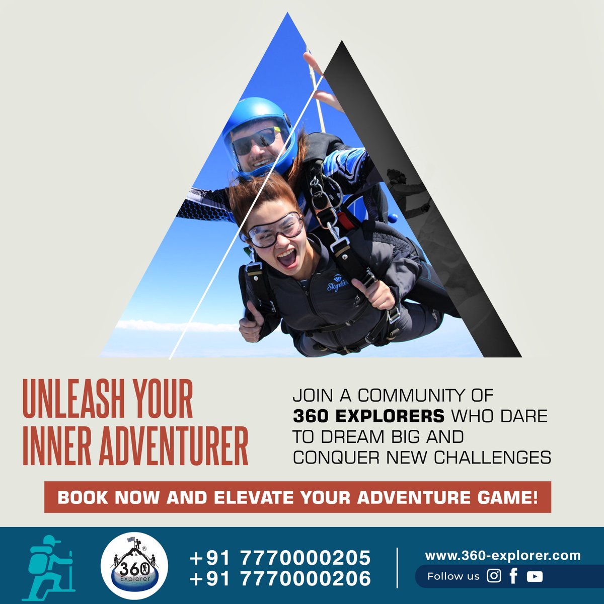 360ExplorerInc's tweet image. Unleash Your Inner Explorer – Journey with 360 Explorer! 🦯🦯

#360Explorer #AdventureUnleashed #TrekkingDreams