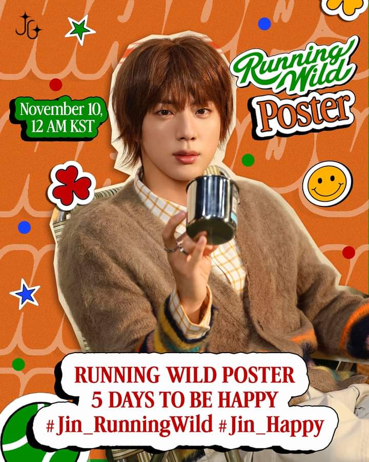 BillisCuc's tweet photo. RUNNING WILD POSTER
5 DAYS TO BE HAPPY
#Jin_RunningWild #Jin_Happy https://t.co/BNa35K6Qh0