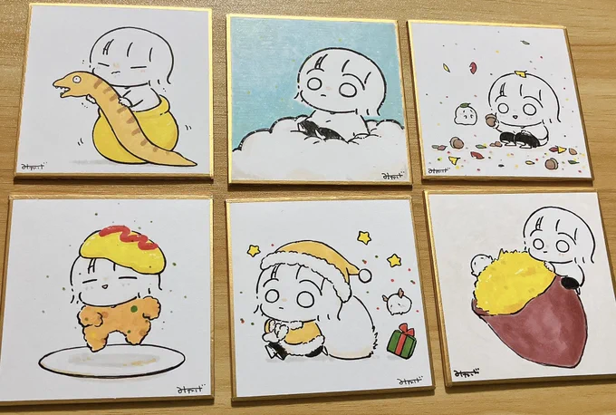 ①②③
④⑤⑥

①おもうつぼ
②どこか心地のいい場所
③みつけた秋
④心踊るオムライス
⑤プレゼントあげるよ
⑥秋のおいしい 