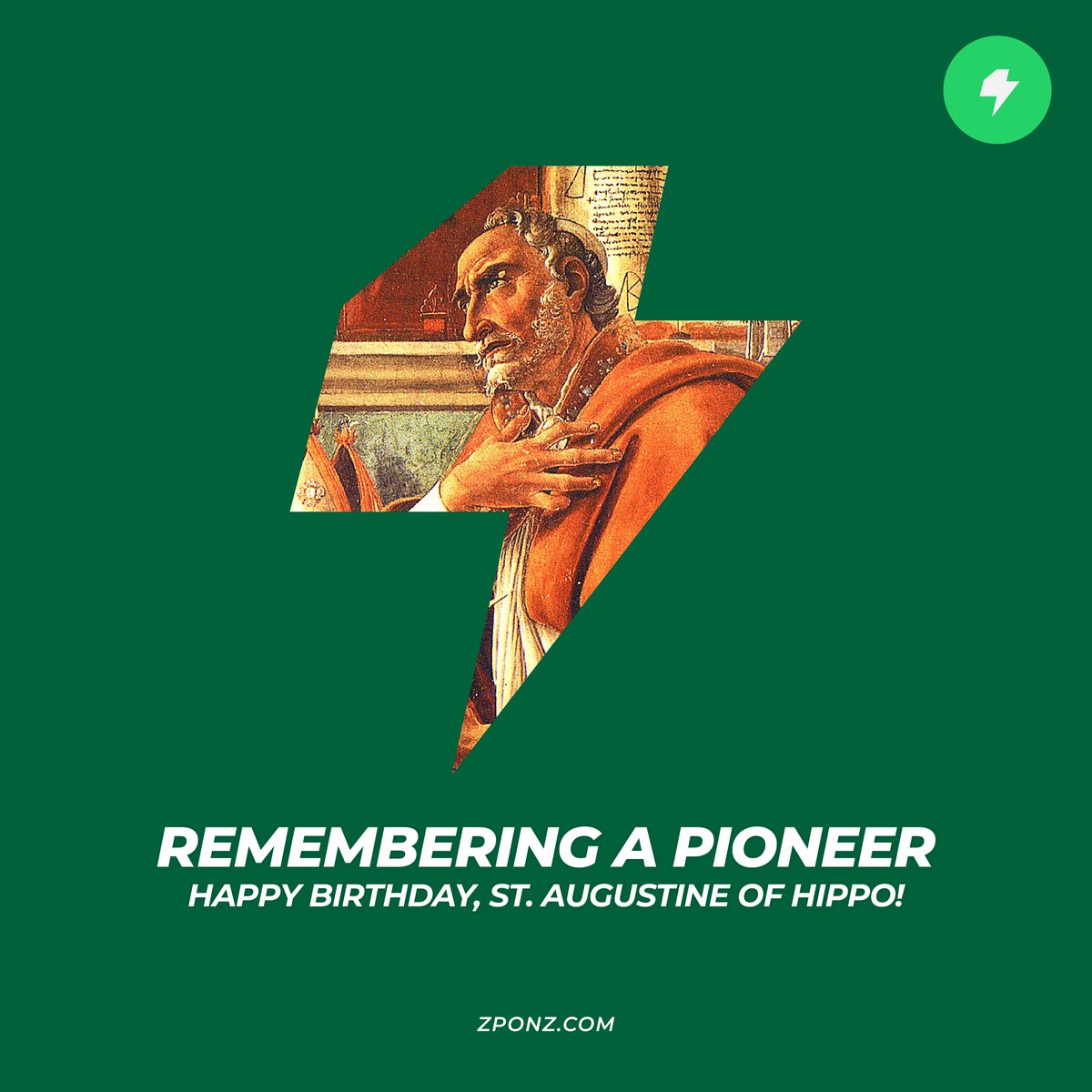ZPONZAPP's tweet photo. Remembering a Pioneer: Happy Birthday, St. Augustine of Hippo!
This November, we celebrate one of the great thinkers and theologians whose teachings shaped Western philosophy and Christian thought. Hereβs to a legacy that endures through the ages.
#ZPONZ #ZPONZBirthday #Expertsaroundtheworld #TheGreat #remembering #legends #ZPONZApp #GetPaidForExpertise #MonetizeYourSkills #ExpertAdvice