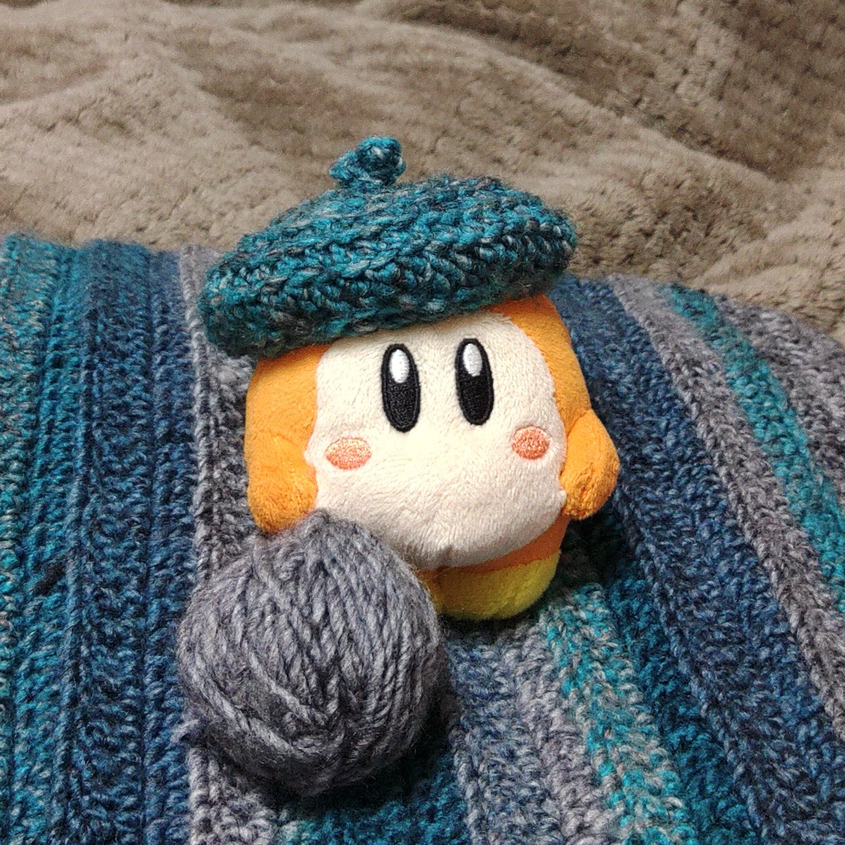 sisito_koko9's tweet photo. 余った毛糸でわどちゃんにベレー帽編んだ！いつも見守っててくれてありがとう🍀
#編み物 #今これ編んでる https://t.co/rw4ZQqMVF5