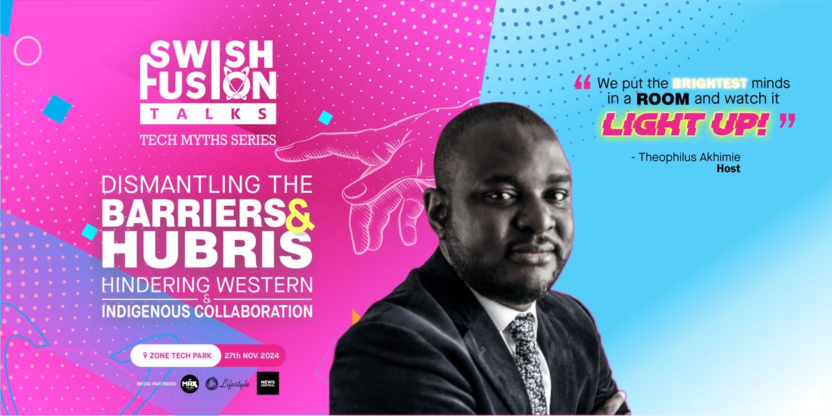 Counting down to the most illuminous gathering of minds @ the inaugural edition of Swish Fusion Talks, Tech Myths Series. 

 27th Nov, '24.
 Zone Tech Park, Lagos
 To get an invite, register 🔗 lnkd.in/dHAKce82
#swishfusiontalks
#innovation
#thinkers
#solutionist
#leads