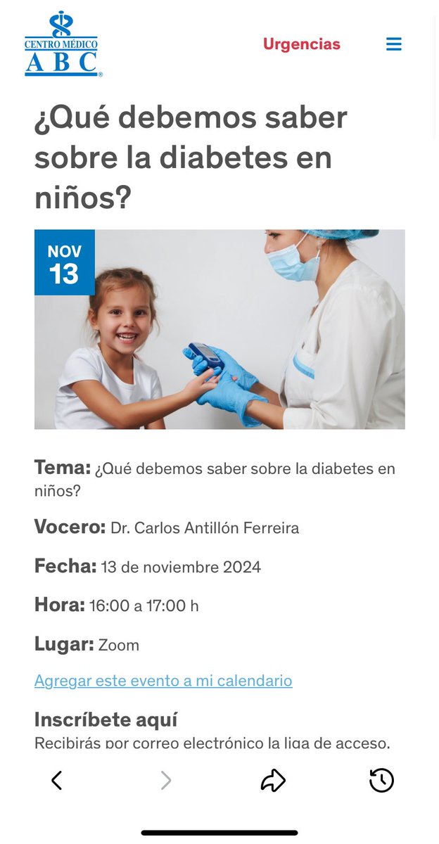 antillonendop's tweet image. En el marco del mes para concientizar sobre diabetes; mañana13 de noviembre tendremos este interesante Webinar a las 4 p.m. Aún estás a tiempo de registrarte en la página de @ABCcentromedico 

Ayúdame compartiendo. En el primer comentario comparto link para registro.