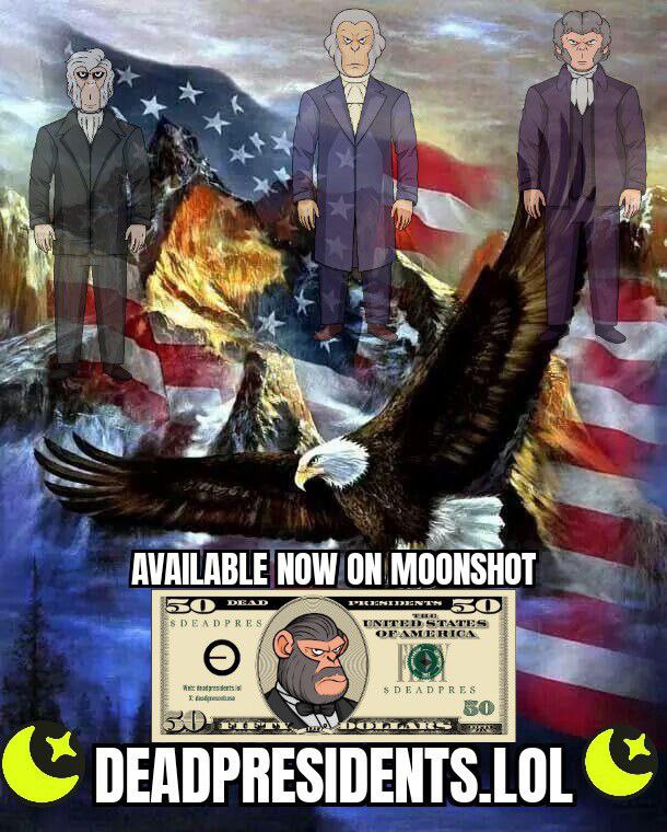 <a href="/JakeGagain/">JAKE</a> Join the Revloution of The Dead Presidents
What sets $DEADPRES apart from the rest?

We have an experienced Dev Team. Working tirelessly 24/7.

We have in house trending capability.

While on Moonshot the team has developed?
✅1st Moonshot Buybot
✅1st Moonshot Trading Bot
✅1st