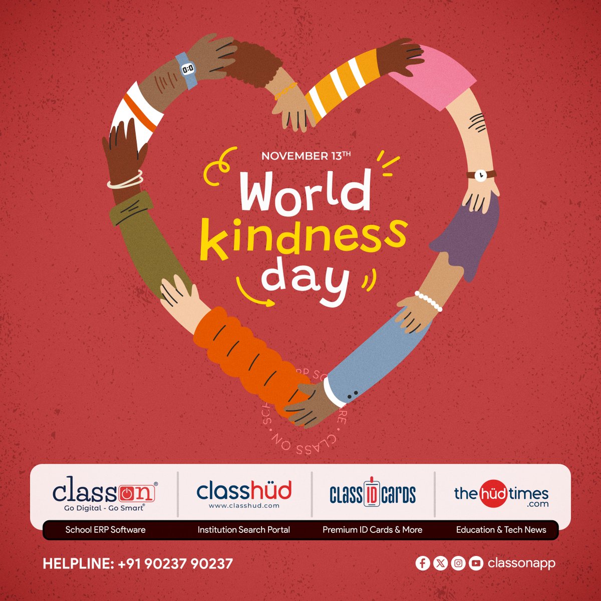 classonapp's tweet photo. Celebrate World Kindness Day: Small Acts, Big Impact! 💖🌎 

#WorldKindnessDay2024 #KindnessMatters #spreadlove #Schoolerpoftware #ClassON #SchoolApp https://t.co/PgpGAlSpAZ