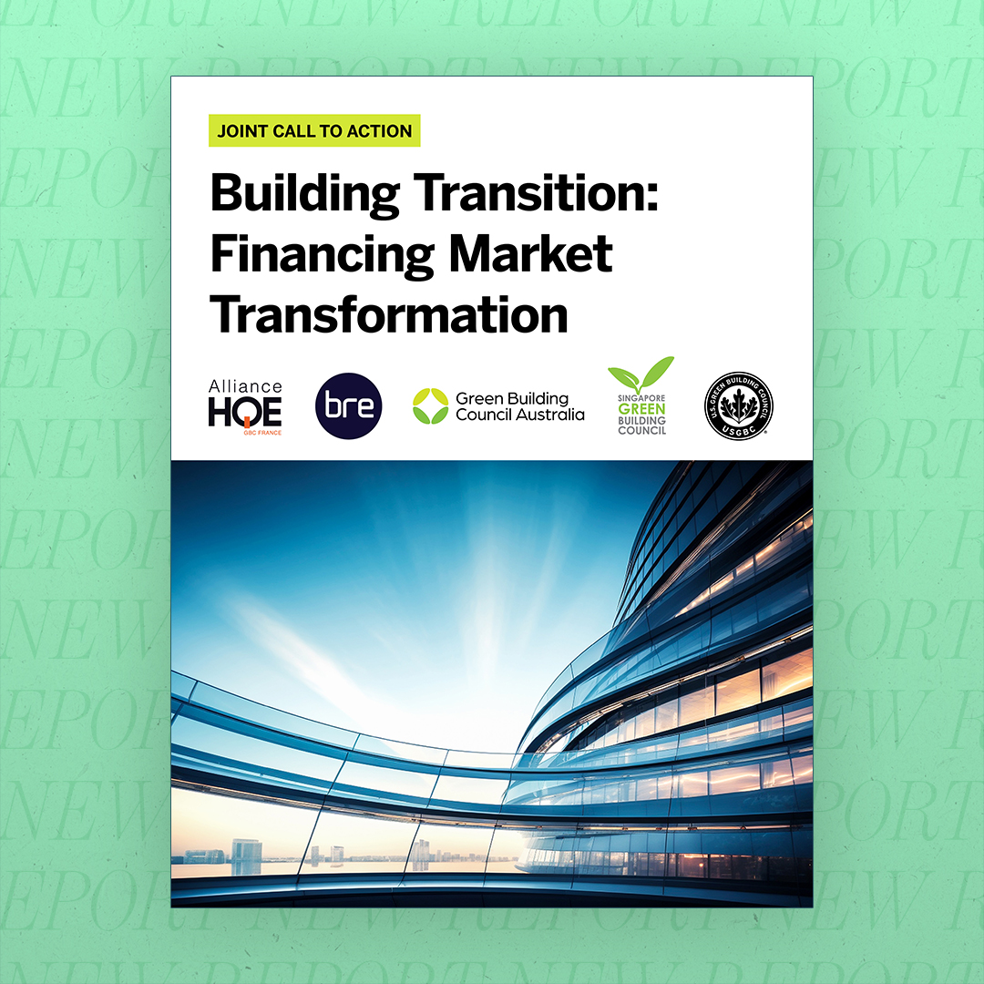 Green Building Council of Australia (@gbcaus) on Twitter photo New groundbreaking sustainable finance call to action launched today by a global alliance of <a href="/BRE_Group/">BRE Group</a>, <a href="/gbcaus/">Green Building Council of Australia</a>, <a href="/singapore_gbc/">SingaporeGBC</a>, @usgbc & HQE - GBC France aimed at bringing the vast majority of buildings up to modern sustainability standards.
Read here > lnkd.in/gHp4NnX3 New groundbreaking sustainable finance call to action launched today by a global alliance of <a href="/BRE_Group/">BRE Group</a>, <a href="/gbcaus/">Green Building Council of Australia</a>, <a href="/singapore_gbc/">SingaporeGBC</a>, @usgbc & HQE - GBC France aimed at bringing the vast majority of buildings up to modern sustainability standards.
Read here > lnkd.in/gHp4NnX3