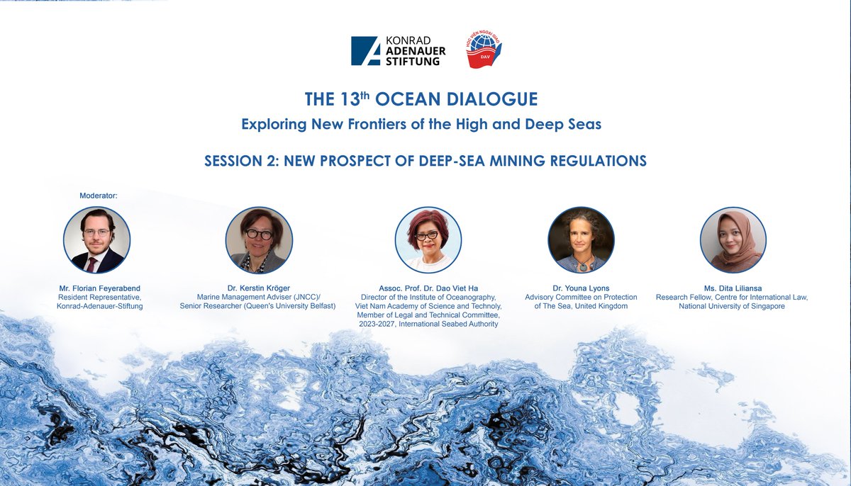 Scs_Connect's tweet photo. [13th #OceanDialogue Session Announcement] Session 2 will be chaired by @Flo_Feyerabend @KASVietnam, w. panelists incl. Dr. @ACOPS_Yol, Dr. Kerstin Kröger @QUBelfast, Assoc. Prof. Dr. Dao Viet Ha @ISBAHQ &amp; Ms. @dliliansa @NUS_CIL @CIL_Oceans.
Join #OD13: https://t.co/osXRxHEkA9 https://t.co/jFsv7veVZD