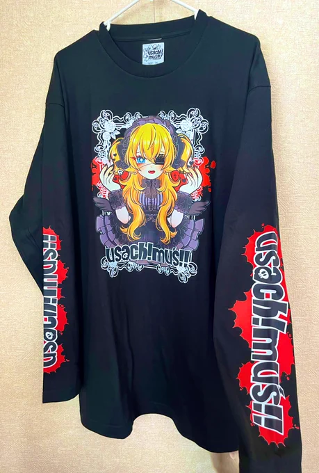 【闇かわロングTシャツ】人気シリーズがロングTシャツになって新登場腕にも血ぃのロゴプリント入りサイズは【M・L・XL】で用意してます。デザフェスより販売します!よろしくお願いします#むちコレ#usachimus#pr #宣伝 #広告#デザフェス#デザインフェスタ 