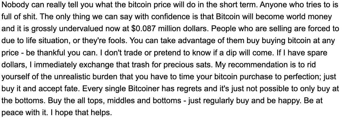 parman_the's tweet photo. I was asked by someone if they should wait for the price to drop to $82 k before buying more bitcoin... https://t.co/JhTSKUppe2