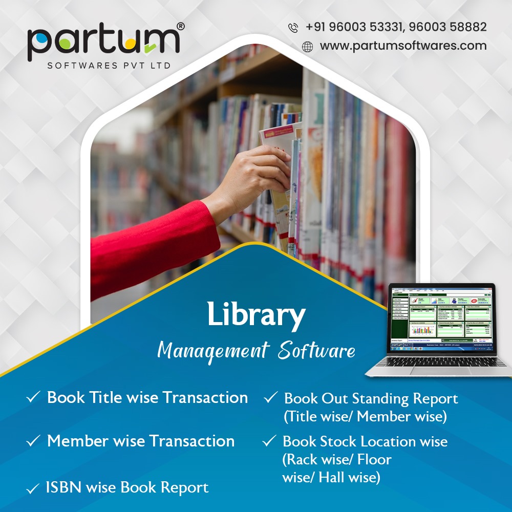 PartumSoftwares's tweet image. Provide Library Management Software📚
Contact Us:
📞 +91 96003 89991
📞 +91 96003 58882
📞 +91 96003 53331
🌐 partumsoftwares.com
#gstbillingsoftware #librarymanagement #librarysoftware #inventorysoftware #inventorymanagement #softwarecompany #erode #trending
