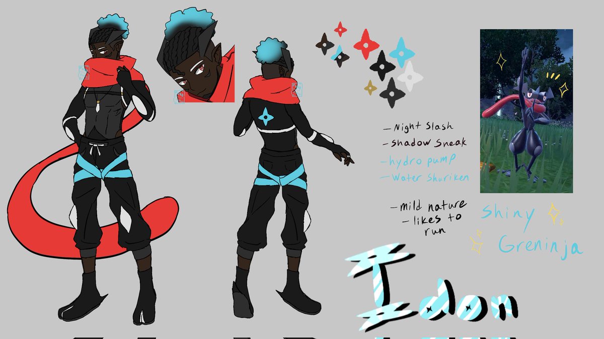 Shiny greninja gijinka ✨️✨️