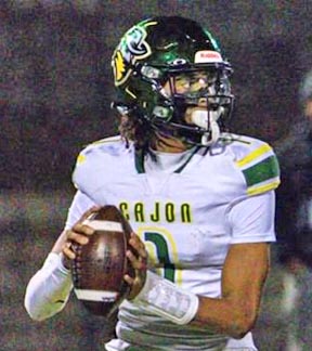 Cal-Hi Sports (@calhisports) on Twitter photo Congrats Evan Powell (Cajon, San Bernardino).
SoCal Offensive Player of Week.
Passed for 442 yds & 3 TDs in CIFSS D3 playoff win vs Chino Hills. Has 72.3 percent rate so far this yr w nearly 2,500 yds.
<a href="/CallMeEPJ/">Eric-Paul Johnson</a> <a href="/cajonfootball/">Cajonfootball</a> <a href="/HaroldAbend/">Harold Abend</a> <a href="/EvanPowPow909/">Evan Powell</a>
calhisports.com/2024/11/12/sta… Congrats Evan Powell (Cajon, San Bernardino).
SoCal Offensive Player of Week.
Passed for 442 yds & 3 TDs in CIFSS D3 playoff win vs Chino Hills. Has 72.3 percent rate so far this yr w nearly 2,500 yds.
<a href="/CallMeEPJ/">Eric-Paul Johnson</a> <a href="/cajonfootball/">Cajonfootball</a> <a href="/HaroldAbend/">Harold Abend</a> <a href="/EvanPowPow909/">Evan Powell</a>
calhisports.com/2024/11/12/sta…