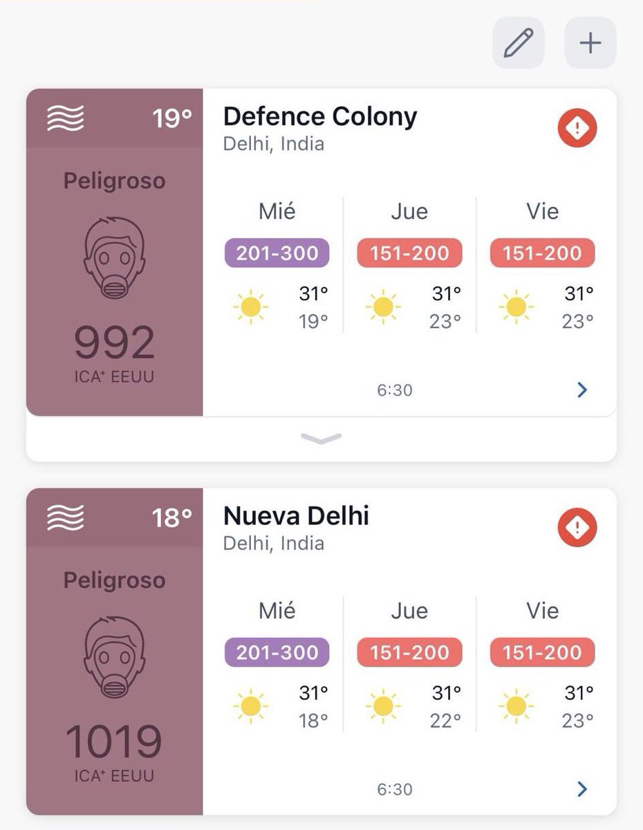 solisnluis's tweet photo. Tras varios meses sin tuitear, lamentablemente tengo que hacerlo por esta razón. Así amanece hoy Nueva Delhi. Para nuestros decision-makers de Hacienda, la contaminación no es un factor determinante del cálculo de los sueldos de los funcionarios del Servicio Exterior de 🇪🇸 en 🇮🇳 https://t.co/ESovu5wIl7