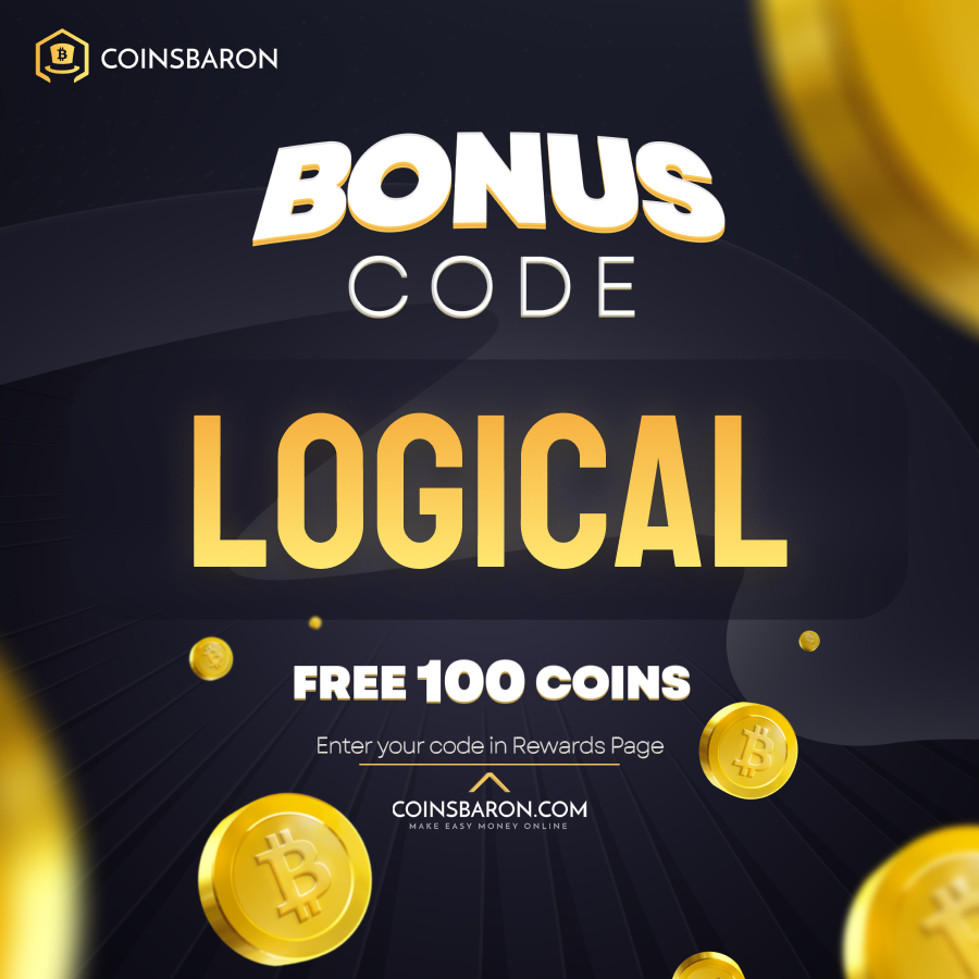 CODE DROP🔥

We have a small surprise for you. 100 coins for the first 100 people!💯

What to do to get it? 🎯

Just two steps:
1️⃣ Go to the website and register through this link -> coinsbaron.com
2️⃣ In the rewards tab, enter the code: „LOGICAL”

Enjoy! 🎁

#promocode