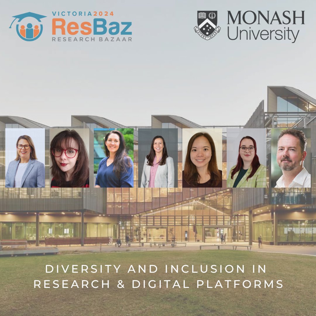 Monash eResearch (@monasheresearch) on Twitter photo 🎉Announcing one of our key stories for #ResBazVIC2024! Join us for a panel on diversity & inclusion in Research & Digital Platforms. Explore challenges, hear personal stories, and discuss how to build inclusive workplaces in #eResearch.
đź“…27 Nov 2024
🔗bit.ly/48CzNj0 🎉Announcing one of our key stories for #ResBazVIC2024! Join us for a panel on diversity & inclusion in Research & Digital Platforms. Explore challenges, hear personal stories, and discuss how to build inclusive workplaces in #eResearch.
đź“…27 Nov 2024
đź”—bit.ly/48CzNj0