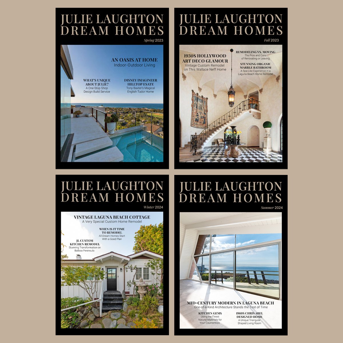 I am proud of my magazine Julie Laughton Dream Homes. Each issue is packed with information, tips and showcases completed projects. I can't wait to show you the latest issue that will be launching soon. Check out the previous issues on my website. julielaughton.com/julie-laughton…