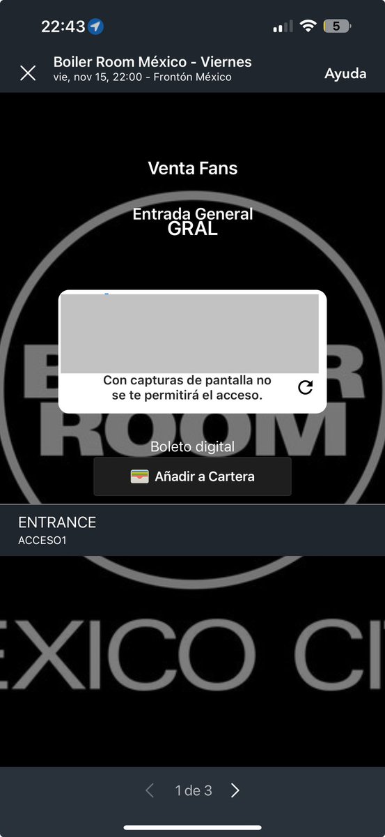 Ximena_Suarez's tweet photo. Vendo 1 boleto para Boiler Room el viernes 15 de diciembre en lo que me costó $1,150. Lo transfiero por Ticketmaster. 

@BoletitosVara @boletosMX_ @_VendoBoletos_ @CONCIERTOSCDMX2 @Boletos_CDMX https://t.co/ewDh7Xc4UH