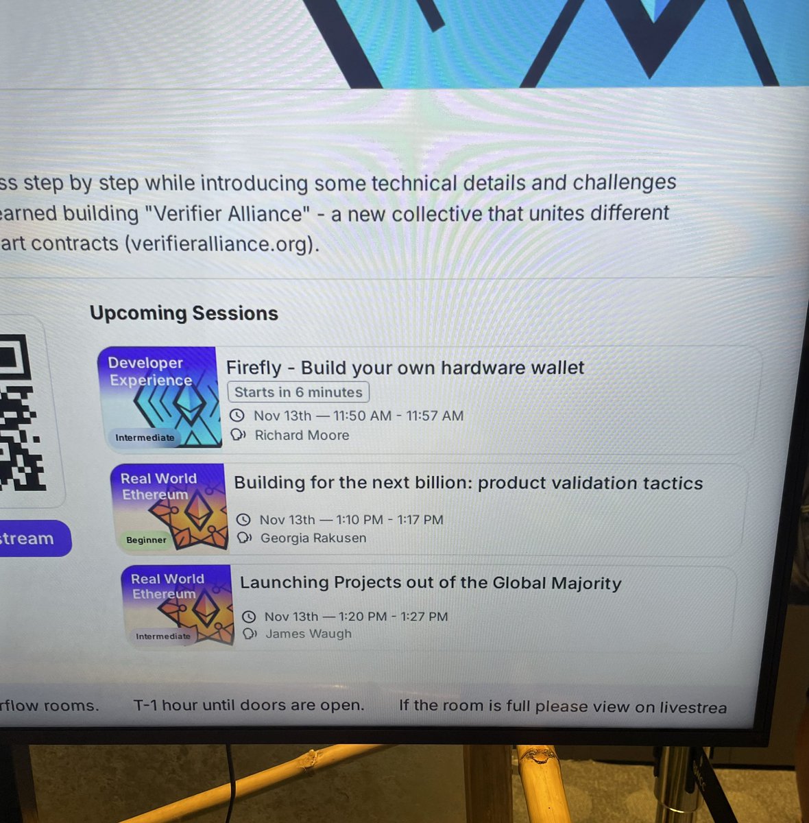 going on stage 4 in a few minutes! come along to get your firefly ✨