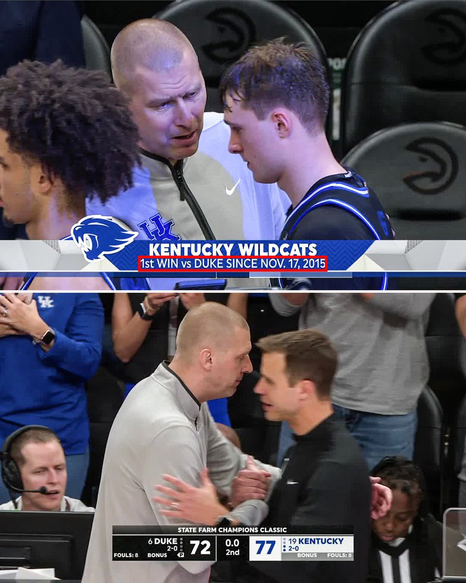 Kentucky beat Duke for the first time in NINE years 😳😼

<a href="/KentuckyMBB/">Kentucky Men’s Basketball</a>