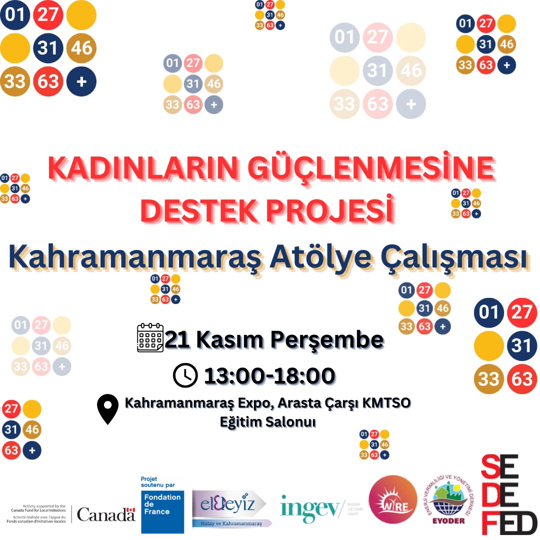 #Kahramanmaraş 'ta 21 Kasım'da kadın girişimcilerin temiz enerji çözümleriyle güçlenmesi atölyesine katılım için: form.jotform.com/243112883081957 Faaliyet belgesi ve yetkili olduğunuza dair imza sirkülerinizi cansuiskender@sedefed.org adresine gönderin <a href="/SEDEFED/">Sektörel Dernekler Federasyonu (SEDEFED)</a> <a href="/_EYODER_/">Enerji Verimliliği ve Yönetimi Derneği</a> <a href="/WiRE_Canada/">Women in Renewable Energy</a>